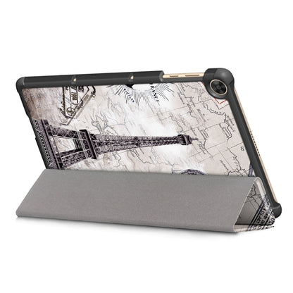 For Huawei Enjoy Tablet 2 10.1 inch / Honor Pad 6 10.1 inch Colored Drawing Pattern Horizontal Flip Leather Case with Three-folding Holder & Sleep / Wake-up Function