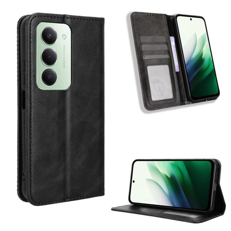 Magnetic Buckle Retro Texture Leather Phone Case