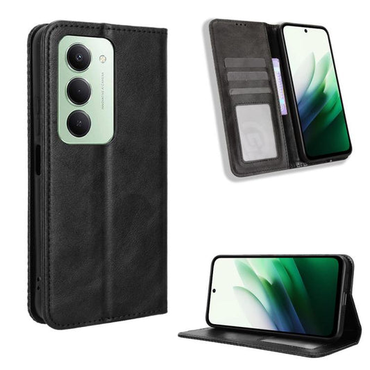 Magnetic Buckle Retro Texture Leather Phone Case
