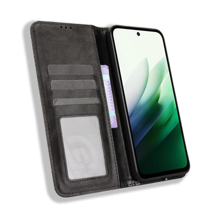 Magnetic Buckle Retro Texture Leather Phone Case