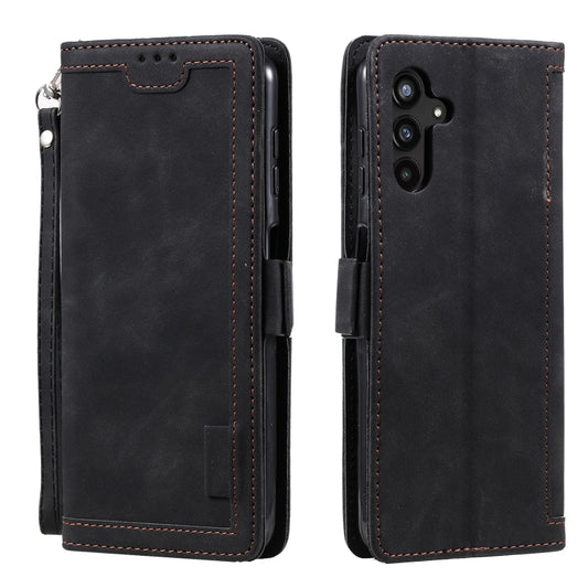 Retro Splicing Horizontal Flip Leather Phone Case, Compatible with Samsung Galaxy S25+ 5G