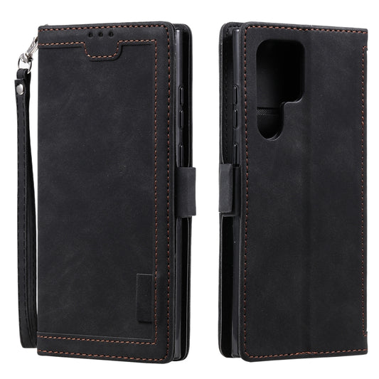 Retro Splicing Horizontal Flip Leather Phone Case, Compatible with Samsung Galaxy S25 Ultra 5G