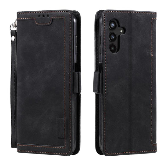 Retro Splicing Horizontal Flip Leather Phone Case, Compatible with Samsung Galaxy S25 FE 5G