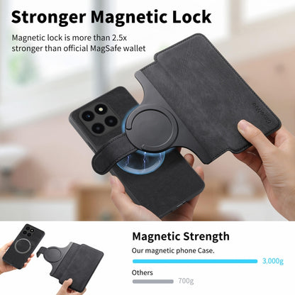 CaseNeo MagSafe RFID Anti-theft Retro Leather Phone Case, For Honor X6a