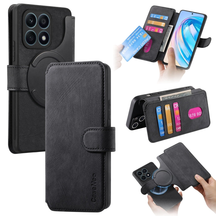 CaseNeo MagSafe RFID Anti-theft Retro Leather Phone Case, For Honor X8a