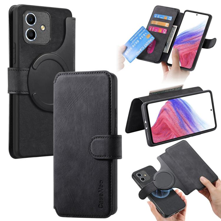 CaseNeo MagSafe RFID Anti-theft Retro Leather Phone Case, For Honor Play6C