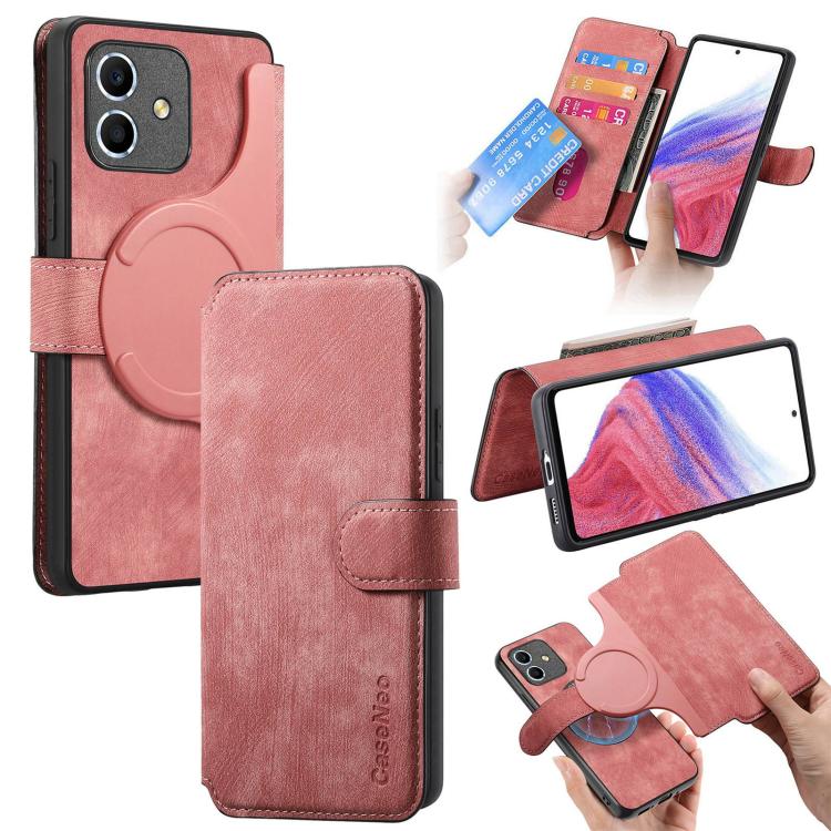 CaseNeo MagSafe RFID Anti-theft Retro Leather Phone Case, For Honor Play6C