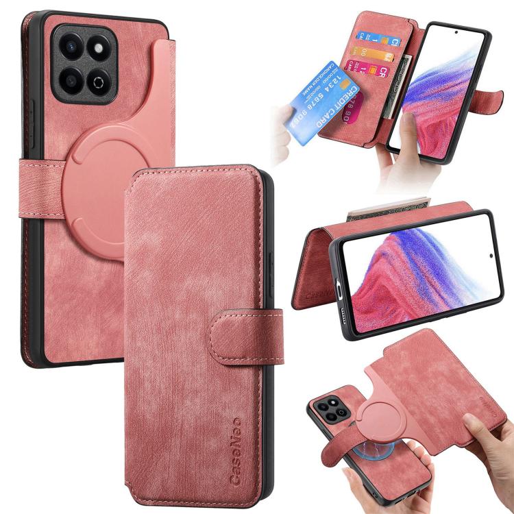 CaseNeo MagSafe RFID Anti-theft Retro Leather Phone Case, For Honor Play 30M 5G