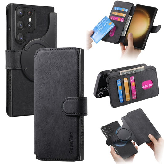 CaseNeo MagSafe RFID Anti-theft Retro Leather Phone Case, For Samsung Galaxy S23 Ultra 5G