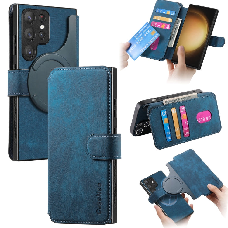 CaseNeo MagSafe RFID Anti-theft Retro Leather Phone Case, For Samsung Galaxy S23 Ultra 5G