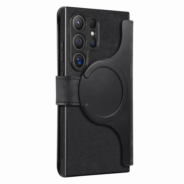 CaseNeo MagSafe RFID Anti-theft Retro Leather Phone Case, For Samsung Galaxy S25 Ultra 5G