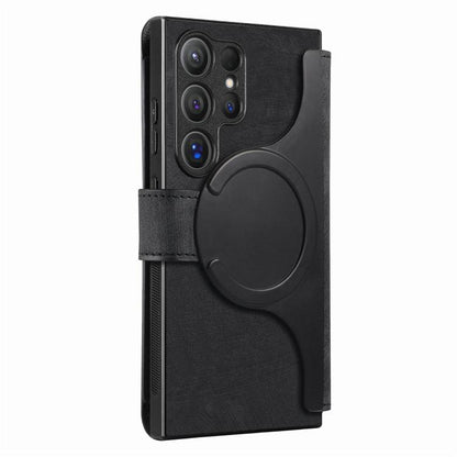 CaseNeo MagSafe RFID Anti-theft Retro Leather Phone Case, For Samsung Galaxy S25 Ultra 5G