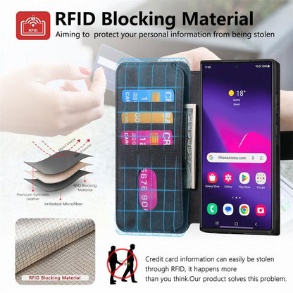 CaseNeo MagSafe RFID Anti-theft Retro Leather Phone Case, For Samsung Galaxy S25 Ultra 5G