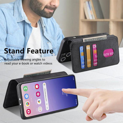 CaseNeo MagSafe RFID Anti-theft Retro Leather Phone Case, For Samsung Galaxy S25+ 5G