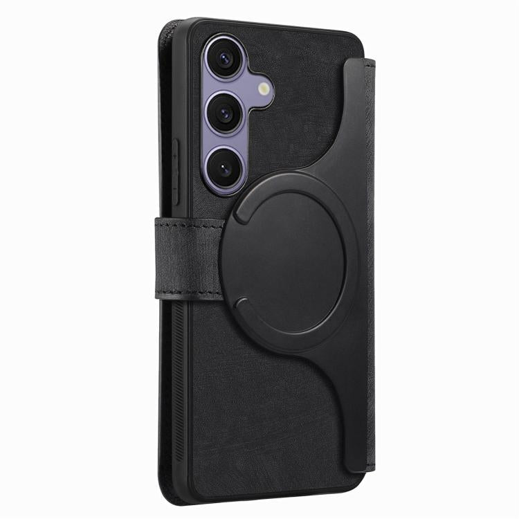 CaseNeo MagSafe RFID Anti-theft Retro Leather Phone Case, For Samsung Galaxy S25 5G