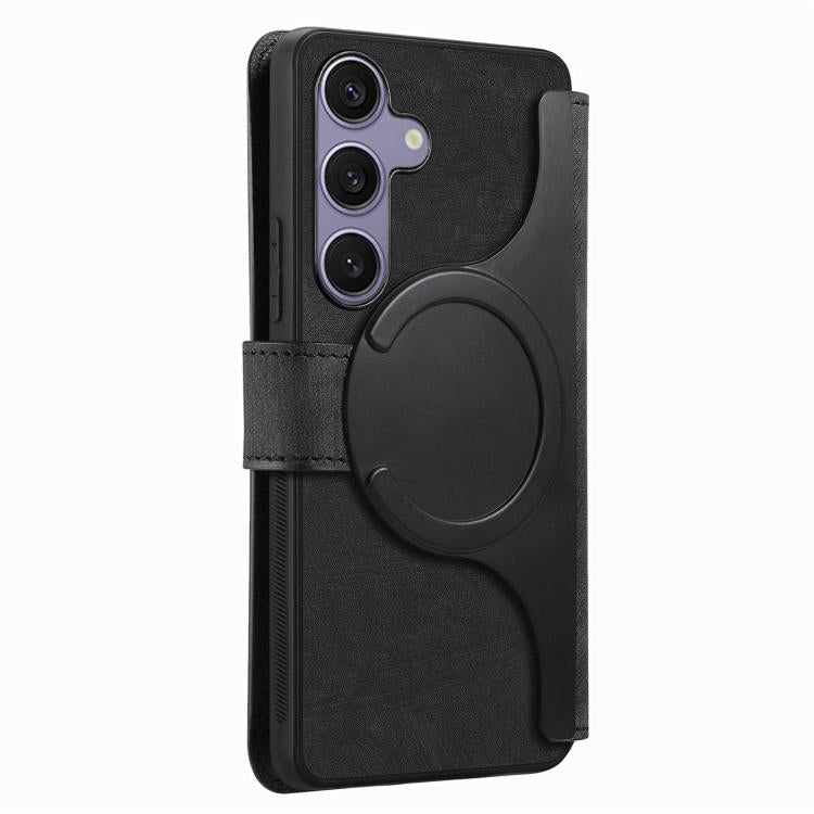 CaseNeo MagSafe RFID Anti-theft Retro Leather Phone Case, For Samsung Galaxy S25 FE 5G