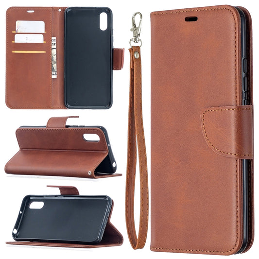 Retro Lambskin Texture Pure Color Horizontal Flip PU Leather Case with Holder & Card Slots & Wallet & Lanyard, For Xiaomi Redmi 9A