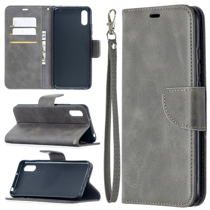 Retro Lambskin Texture Pure Color Horizontal Flip PU Leather Case with Holder & Card Slots & Wallet & Lanyard, For Xiaomi Redmi 9A