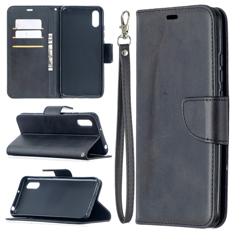 Retro Lambskin Texture Pure Color Horizontal Flip PU Leather Case with Holder & Card Slots & Wallet & Lanyard, For Xiaomi Redmi 9A