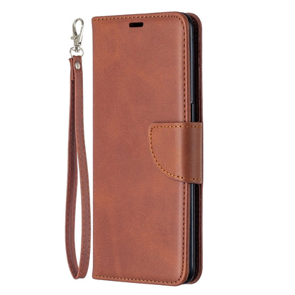 Retro Lambskin Texture Pure Color Horizontal Flip PU Leather Case with Holder & Card Slots & Wallet & Lanyard, Compatible with OPPO Reno4 5G