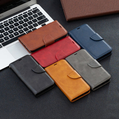 Retro Lambskin Texture Pure Color Horizontal Flip PU Leather Case with Holder & Card Slots & Wallet & Lanyard, Compatible with OPPO Reno4 5G
