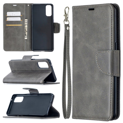 Retro Lambskin Texture Pure Color Horizontal Flip PU Leather Case with Holder & Card Slots & Wallet & Lanyard, Compatible with OPPO Reno4 5G