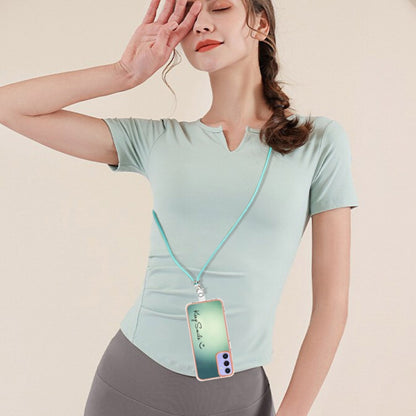 Electroplating Dual-side IMD Phone Case with Lanyard, Compatible with Samsung Galaxy A16 5G