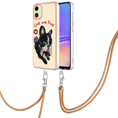 Electroplating Dual-side IMD Phone Case with Lanyard, Compatible with Samsung Galaxy A06 4G