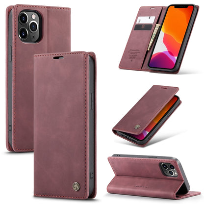 CaseMe-013 Multifunctional Retro Frosted Horizontal Flip Leather Case with Card Slot & Holder & Wallet, Compatible with iPhone 12 Pro Max