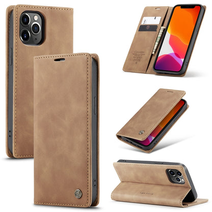 CaseMe-013 Multifunctional Retro Frosted Horizontal Flip Leather Case with Card Slot & Holder & Wallet, Compatible with iPhone 12 Pro Max