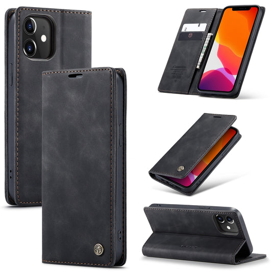 CaseMe-013 Multifunctional Retro Frosted Horizontal Flip Leather Case with Card Slot & Holder & Wallet, Compatible with iPhone 12 / 12 Pro