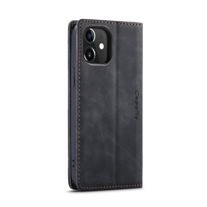 CaseMe-013 Multifunctional Retro Frosted Horizontal Flip Leather Case with Card Slot & Holder & Wallet, Compatible with iPhone 12 / 12 Pro