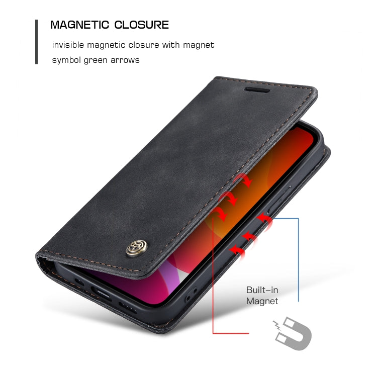 CaseMe-013 Multifunctional Retro Frosted Horizontal Flip Leather Case with Card Slot & Holder & Wallet, Compatible with iPhone 12 / 12 Pro