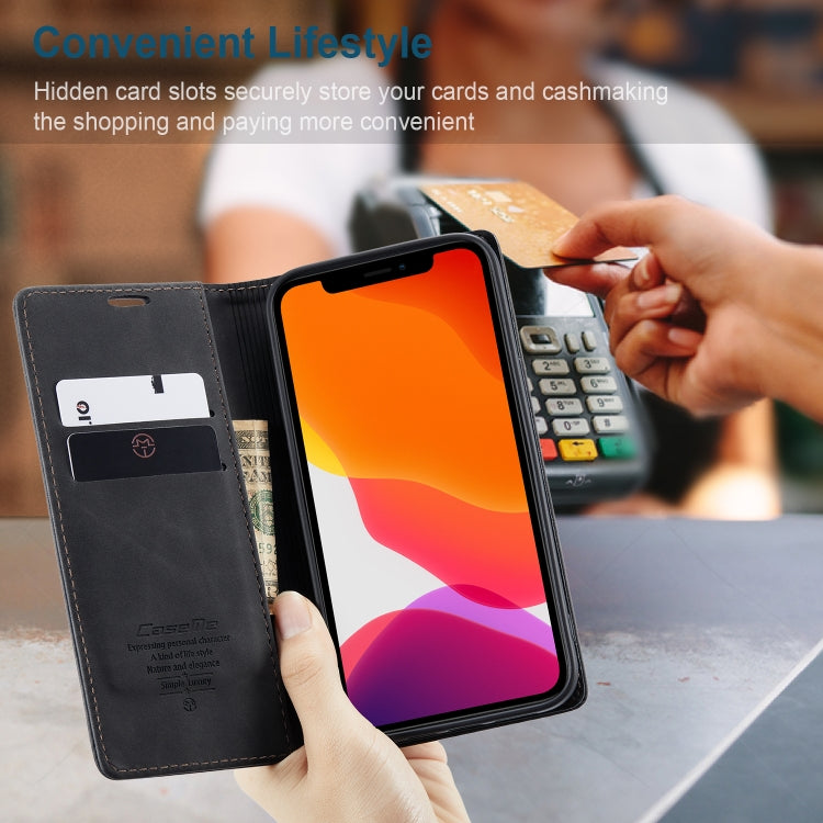CaseMe-013 Multifunctional Retro Frosted Horizontal Flip Leather Case with Card Slot & Holder & Wallet, Compatible with iPhone 12 / 12 Pro
