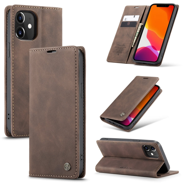 CaseMe-013 Multifunctional Retro Frosted Horizontal Flip Leather Case with Card Slot & Holder & Wallet, Compatible with iPhone 12 / 12 Pro