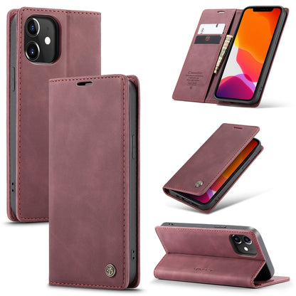 CaseMe-013 Multifunctional Retro Frosted Horizontal Flip Leather Case with Card Slot & Holder & Wallet, Compatible with iPhone 12 / 12 Pro