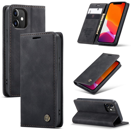 CaseMe-013 Multifunctional Retro Frosted Horizontal Flip Leather Case with Card Slot & Holder & Wallet, Compatible with iPhone 12 mini
