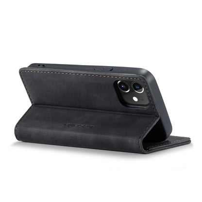 CaseMe-013 Multifunctional Retro Frosted Horizontal Flip Leather Case with Card Slot & Holder & Wallet, Compatible with iPhone 12 mini