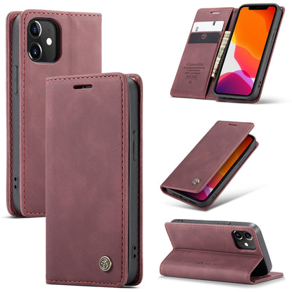 CaseMe-013 Multifunctional Retro Frosted Horizontal Flip Leather Case with Card Slot & Holder & Wallet, Compatible with iPhone 12 mini