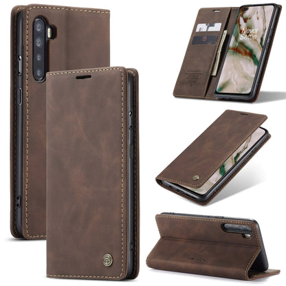 CaseMe-013 Multifunctional Retro Frosted Horizontal Flip Leather Case with Card Slot & Holder & Wallet, Compatible with OnePlus Nord