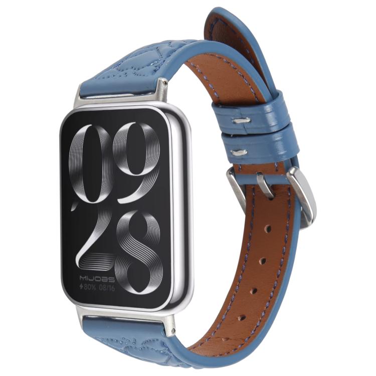 Metal Connector Heart-Shaped Embossed Leather Watch Band, Compatible with Xiaomi Mi Band 8 Pro / Redmi Watch 5