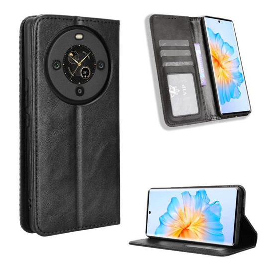 Magnetic Buckle Retro Texture Leather Phone Case, Compatible with Fossibot S3 Pro