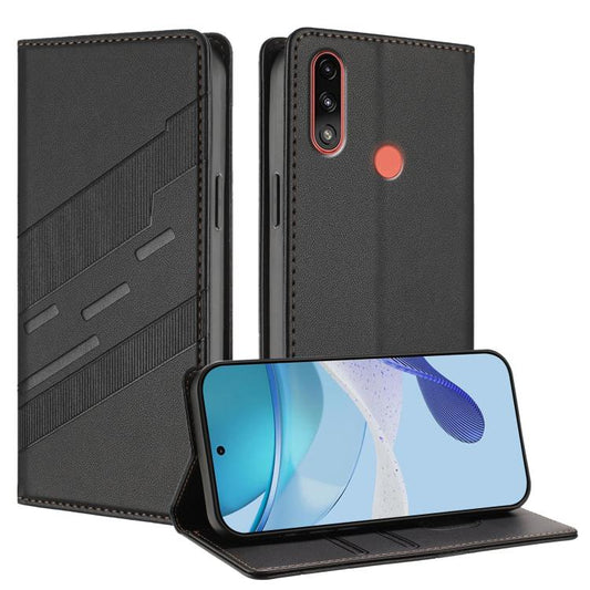 Embossed Multi-functional Wallet Retro Leather Phone Case, Compatible with Motorola Moto E7 Power