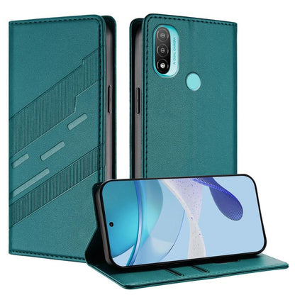 Embossed Multi-functional Wallet Retro Leather Phone Case, Compatible with Motorola Moto E20
