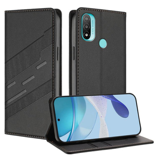 Embossed Multi-functional Wallet Retro Leather Phone Case, Compatible with Motorola Moto E20