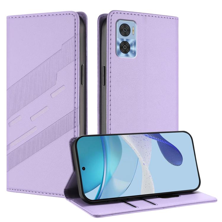 Embossed Multi-functional Wallet Retro Leather Phone Case, Compatible with Motorola Moto E22