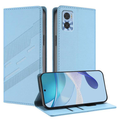 Embossed Multi-functional Wallet Retro Leather Phone Case, Compatible with Motorola Moto E22
