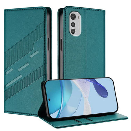 Embossed Multi-functional Wallet Retro Leather Phone Case, Compatible with Motorola Moto E32