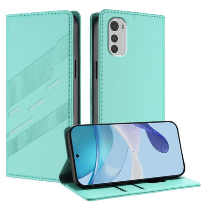 Embossed Multi-functional Wallet Retro Leather Phone Case, Compatible with Motorola Moto E32