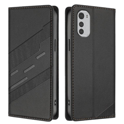 Embossed Multi-functional Wallet Retro Leather Phone Case, Compatible with Motorola Moto E32